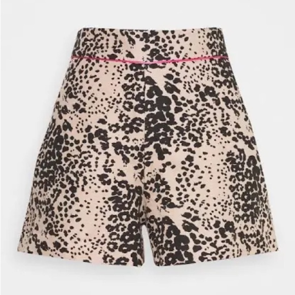 J. Crew Women's High Waist Leopard Print Trouser Shorts Size 4 EUC